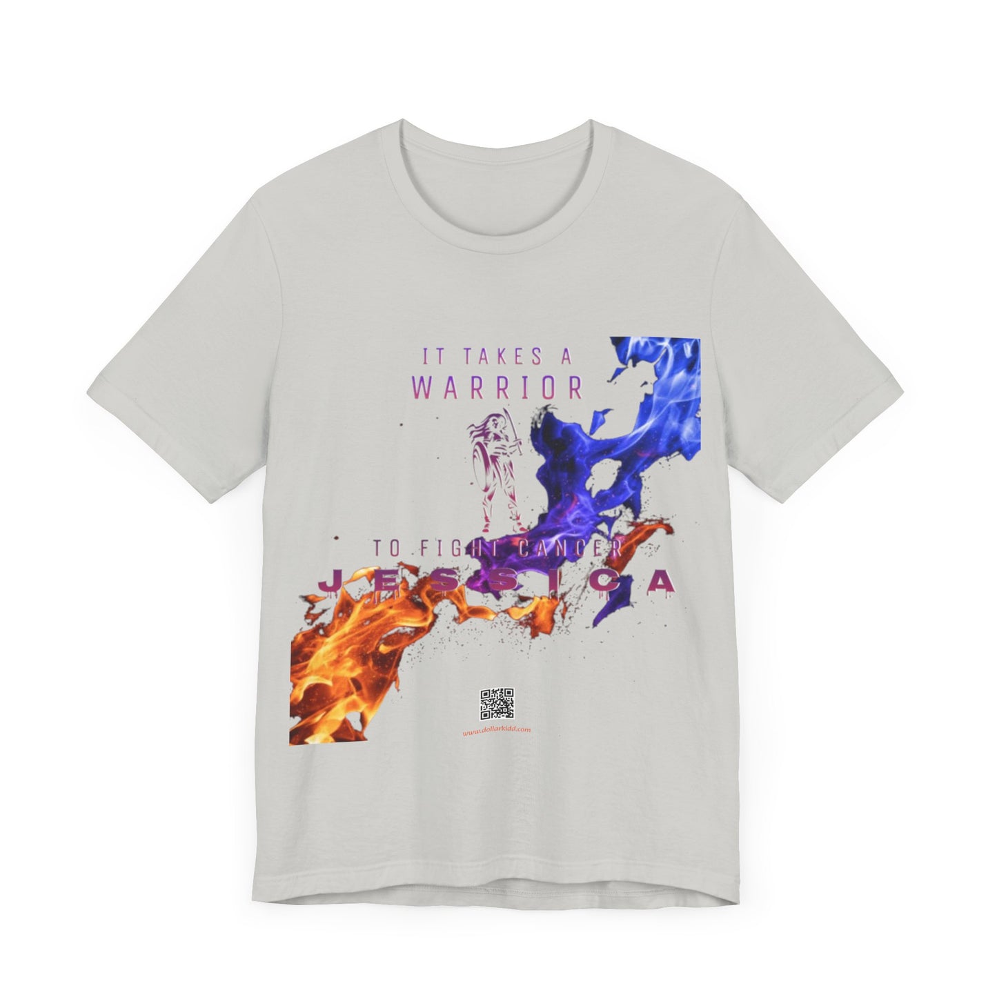 Takes A Warrior - Orange - Blue Flames 2 Unisex Jersey Short Sleeve Tee