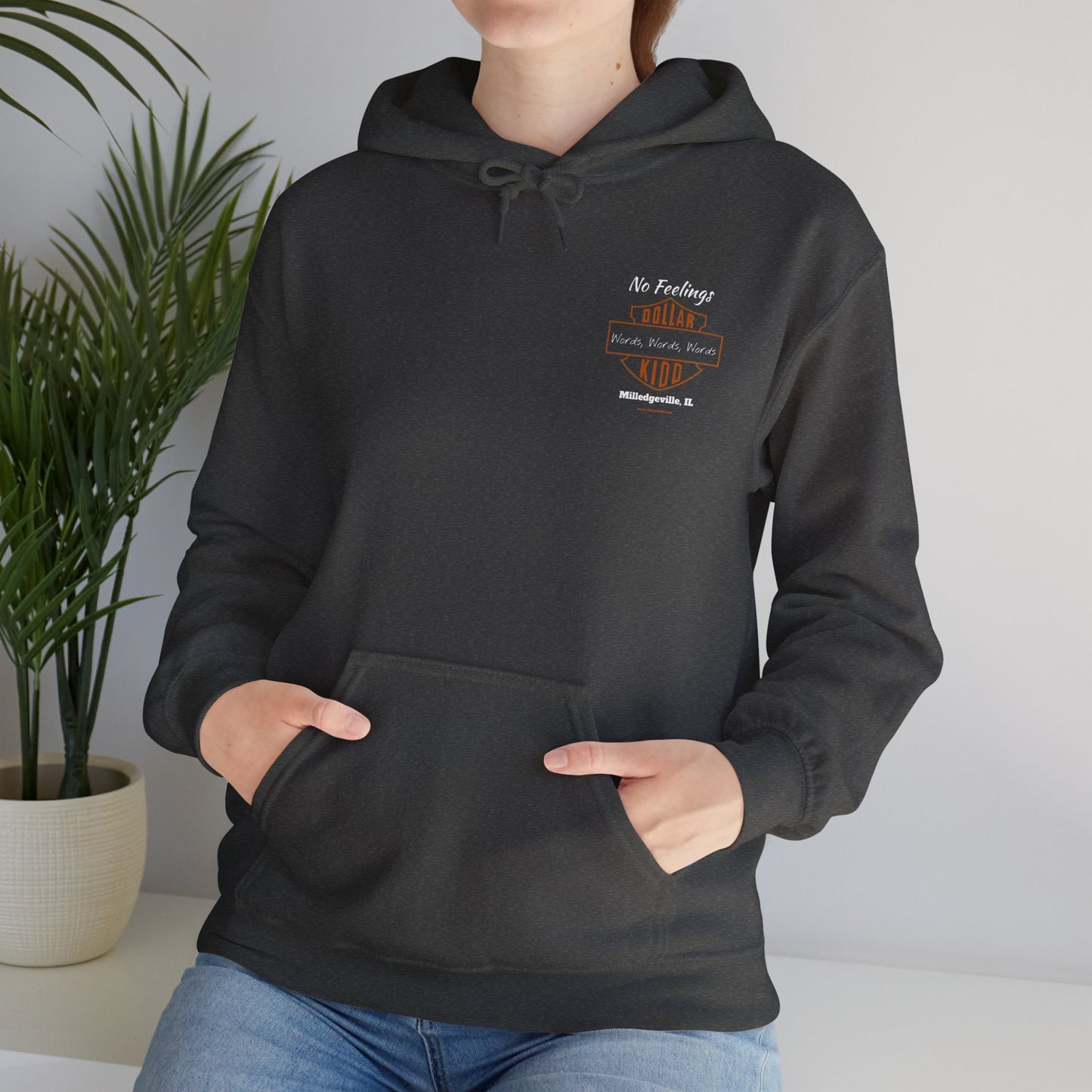 DK - SH - Words Words Words Front and Back Unisex Heavy Blend™ Hooded Sweatshirt