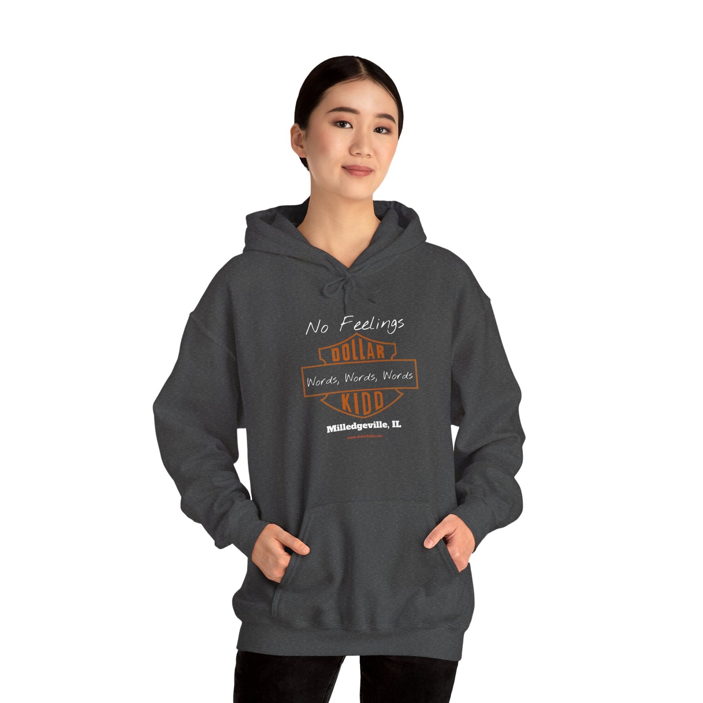DK - SH - Words Words Words Front Only Unisex Heavy Blend™ Hooded Sweatshirt