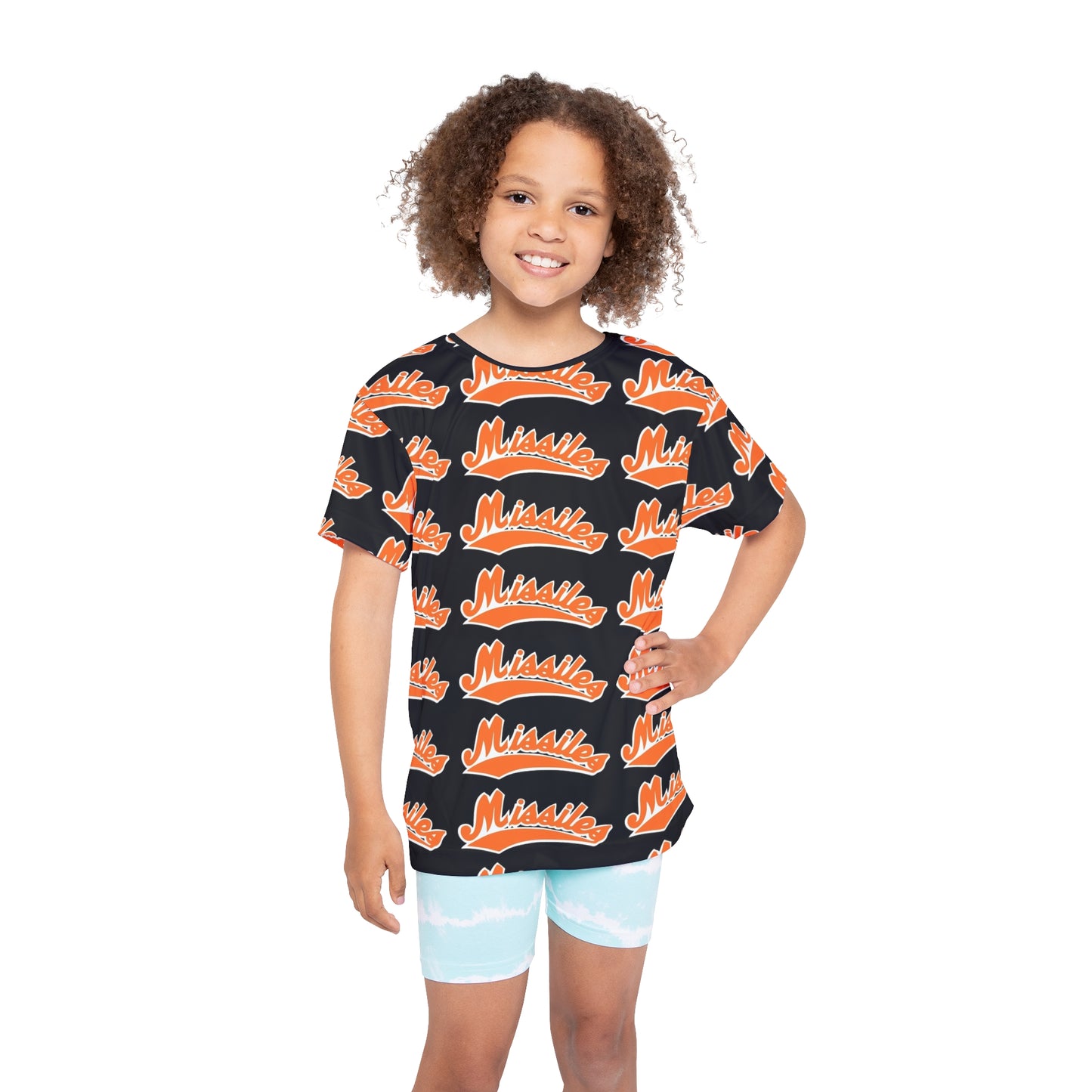 Missiles - Kids Black Sports Jersey (AOP)