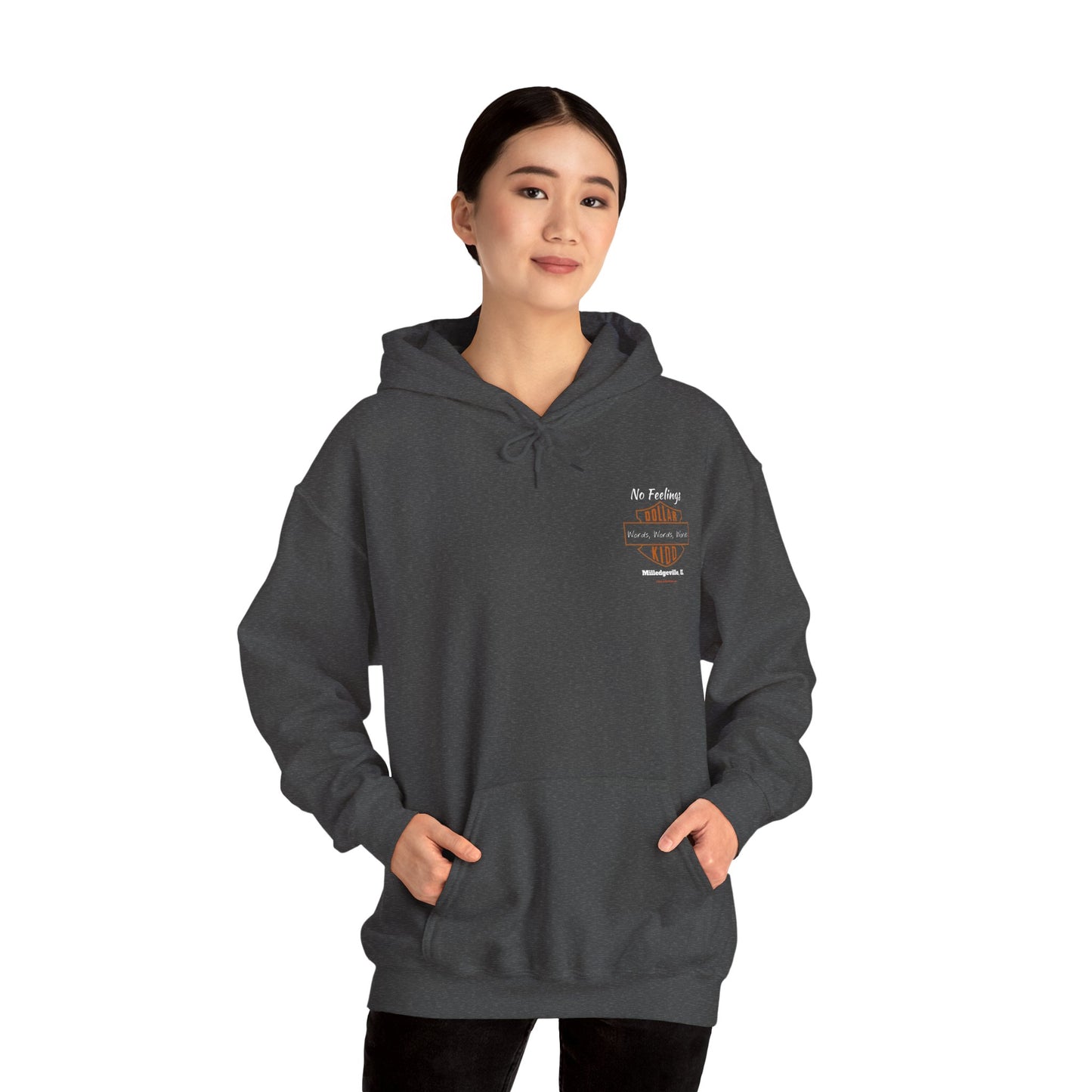 DK - SH - Words Words Words Front and Back Unisex Heavy Blend™ Hooded Sweatshirt