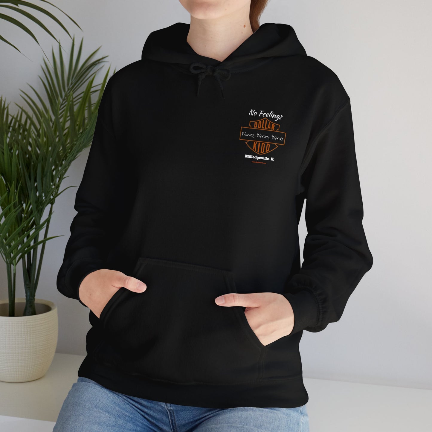 DK - SH - Words Words Words Front and Back Unisex Heavy Blend™ Hooded Sweatshirt
