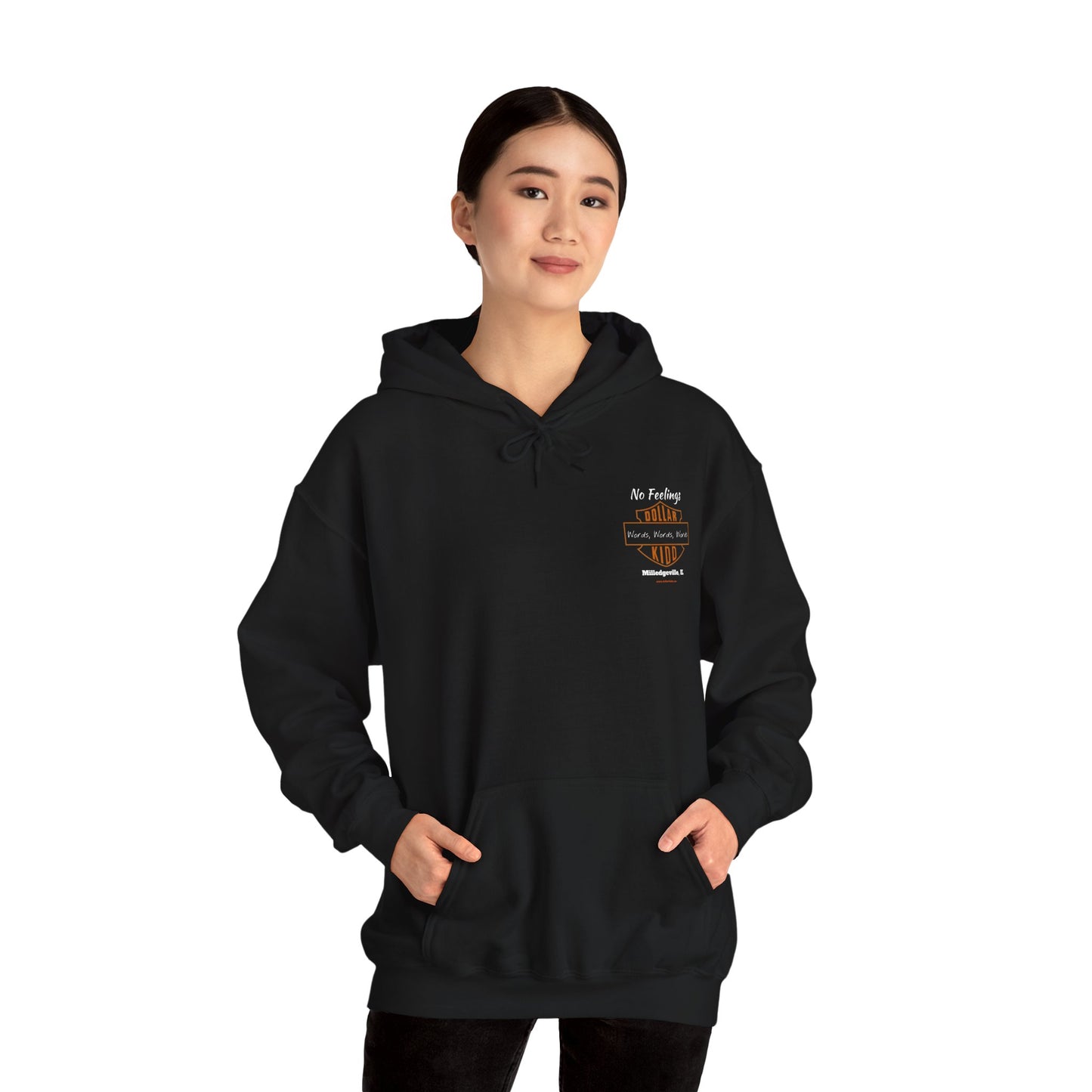 DK - SH - Words Words Words Front and Back Unisex Heavy Blend™ Hooded Sweatshirt
