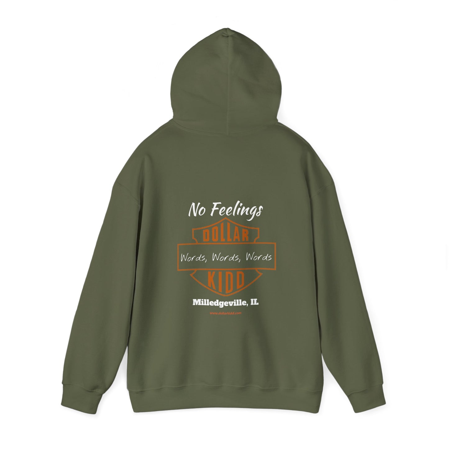 DK - SH - Words Words Words Front and Back Unisex Heavy Blend™ Hooded Sweatshirt