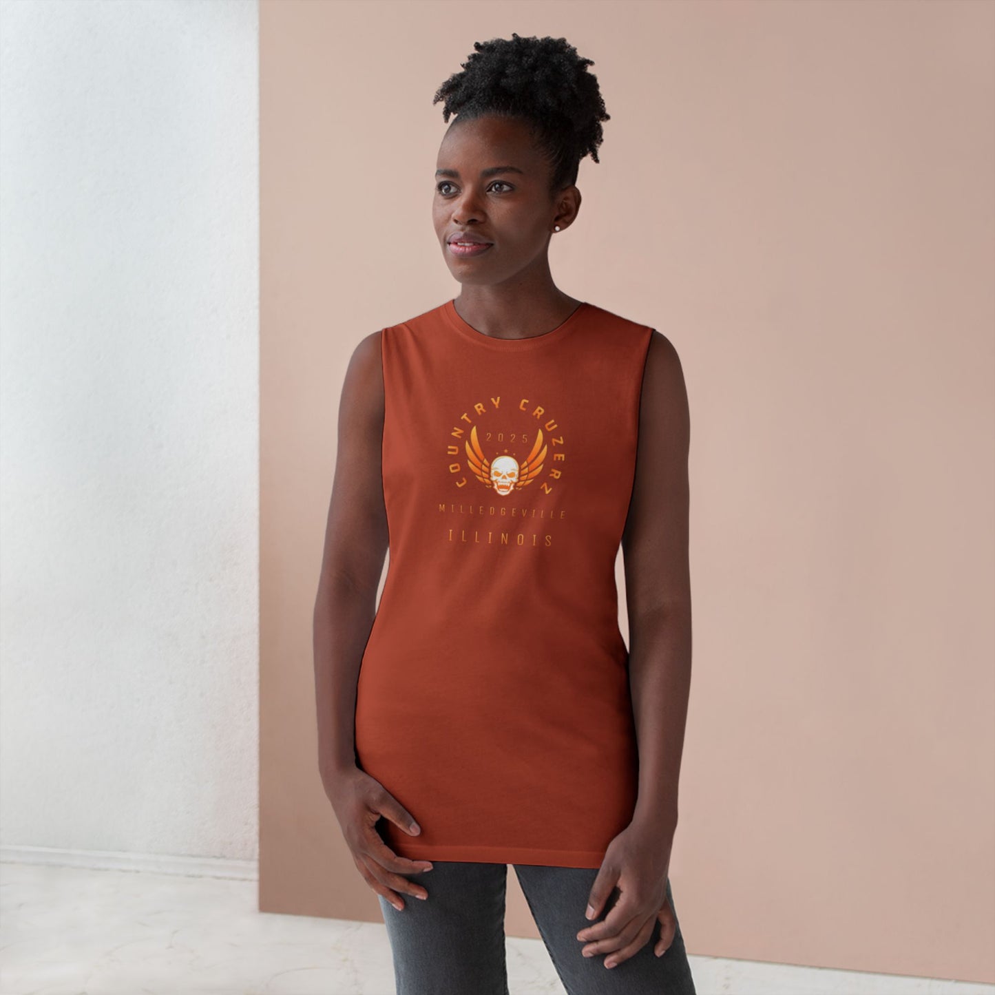 Country Cruzerz - Milledgeville Winged Skull Unisex Barnard Tank