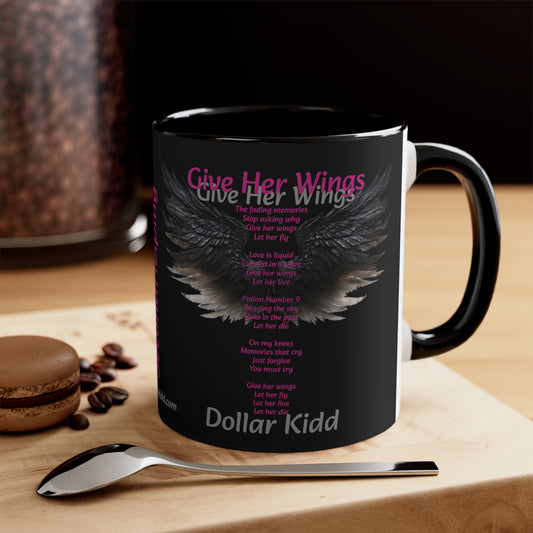 Dollar Kidd - Give Her Wings Accent Coffee Mug, 11oz
