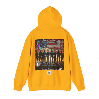 Awareness - Suicide Prevention - 22 Veteran's A Day Unisex Heavy Blend™ Hooded Sweatshirt