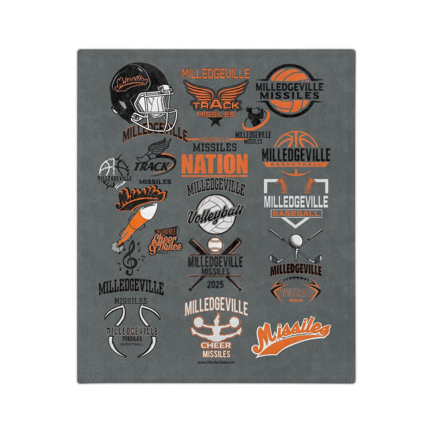Missiles Nation 02 Velveteen Microfiber Blanket