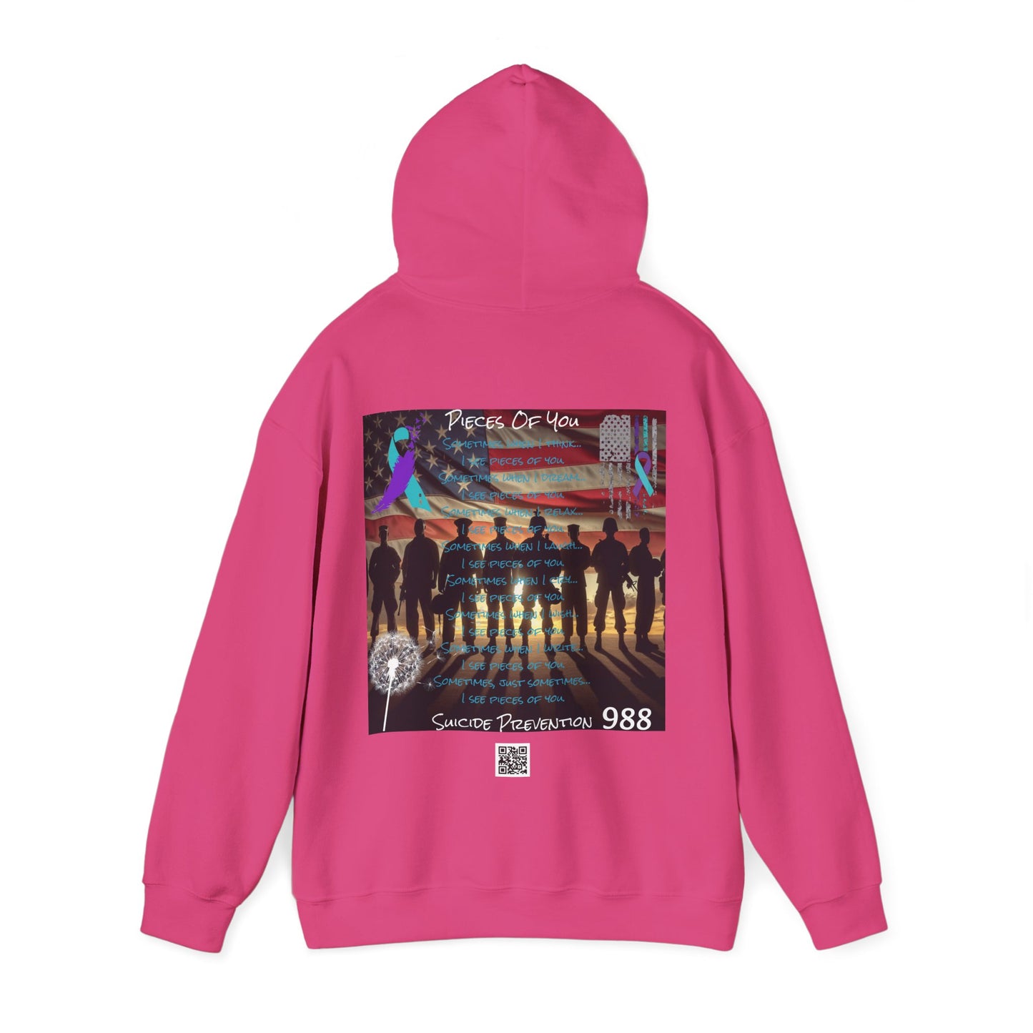 Awareness - Suicide Prevention - 22 Veteran's A Day Unisex Heavy Blend™ Hooded Sweatshirt