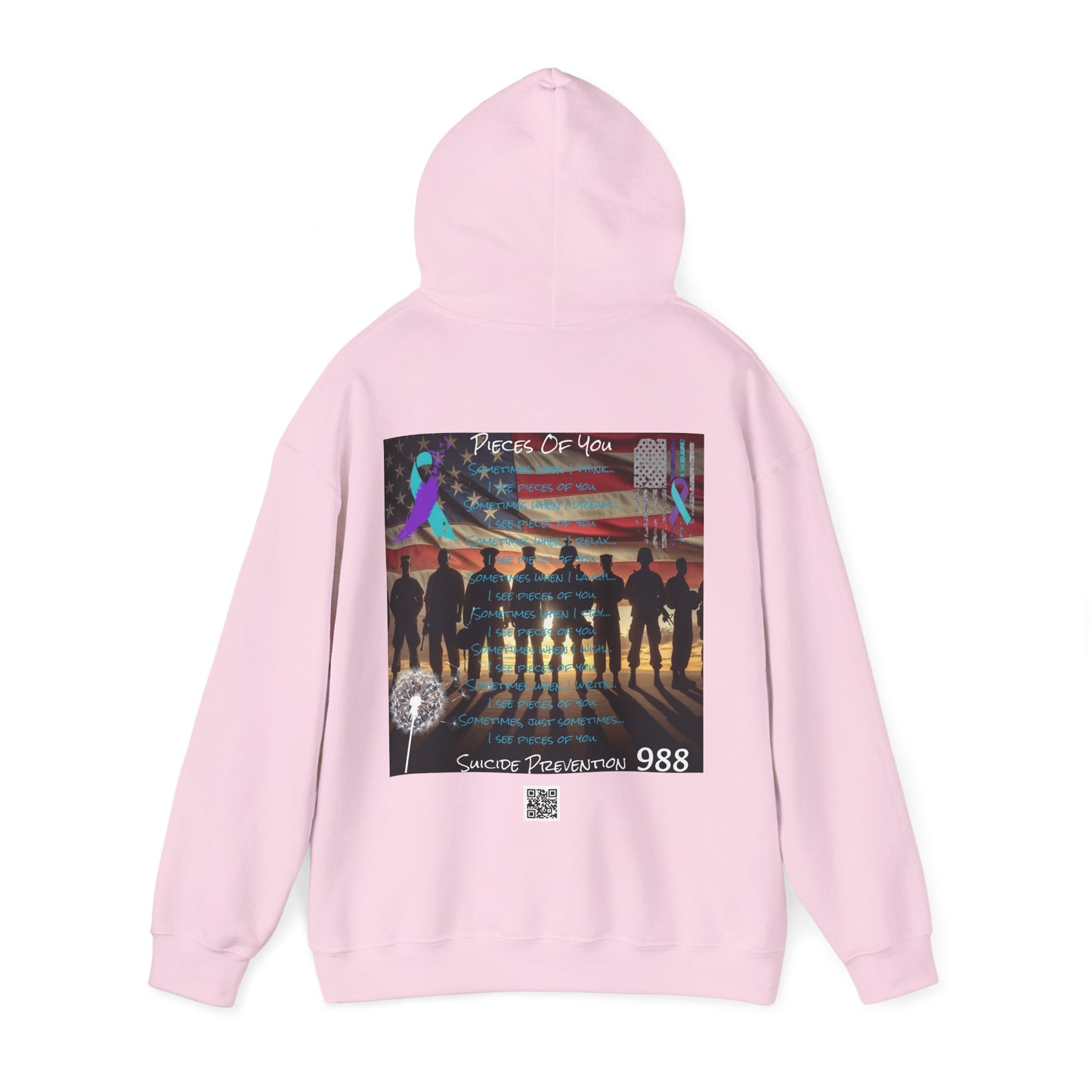 Awareness - Suicide Prevention - 22 Veteran's A Day Unisex Heavy Blend™ Hooded Sweatshirt