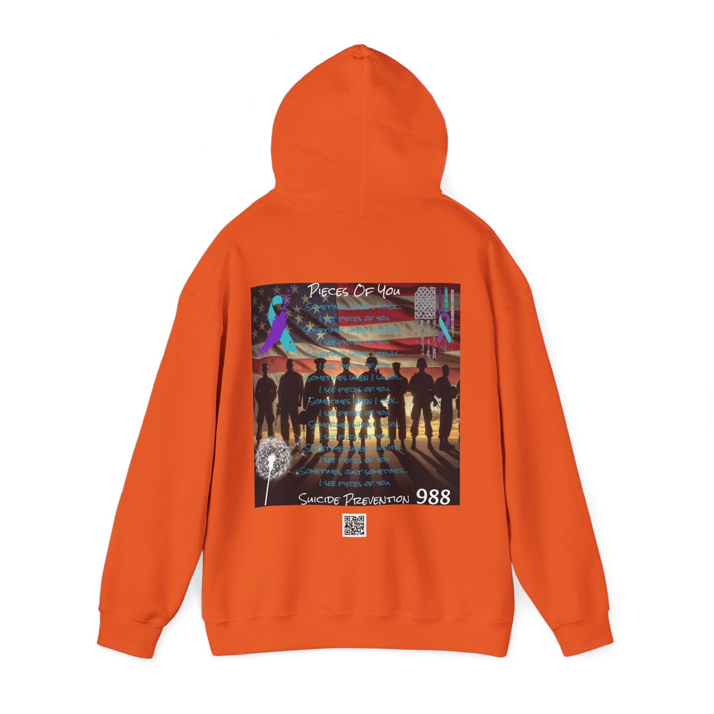 Awareness - Suicide Prevention - 22 Veteran's A Day Unisex Heavy Blend™ Hooded Sweatshirt