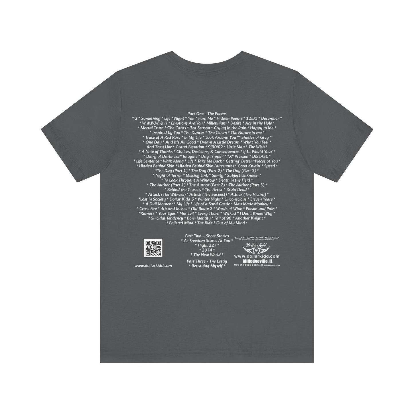 Dollar Kidd - Out Of My Mind - All Titles - Wh Font Unisex Jersey Short Sleeve Tee