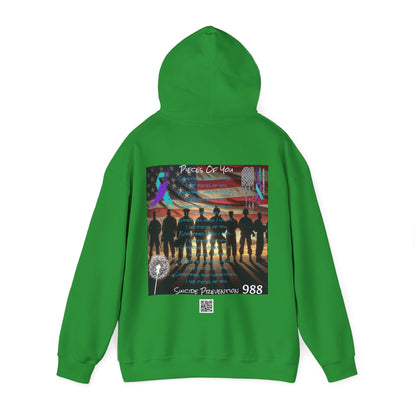 Awareness - Suicide Prevention - 22 Veteran's A Day Unisex Heavy Blend™ Hooded Sweatshirt