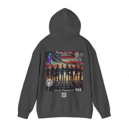 Awareness - Suicide Prevention - 22 Veteran's A Day Unisex Heavy Blend™ Hooded Sweatshirt